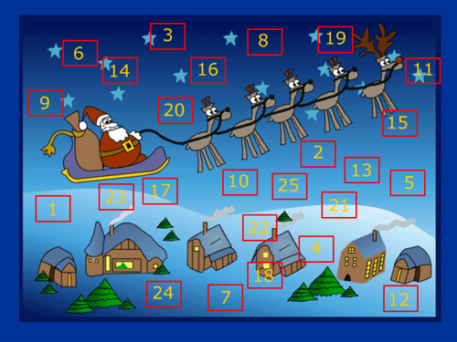 AQA C2 Revision Game as an Advent Calendar