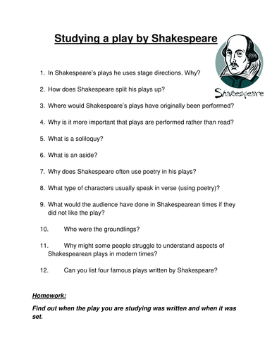 shakespeare essay questions