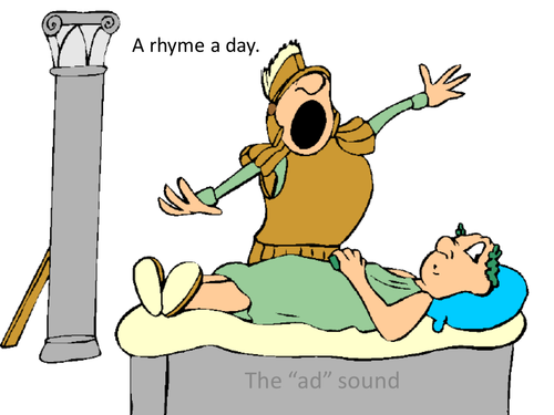 Animated rhyme  to read using the  ad sound