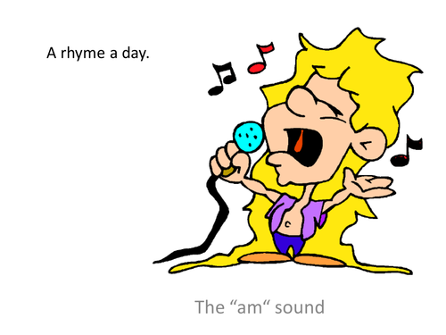 Animated rhyme  to read using the  am sound