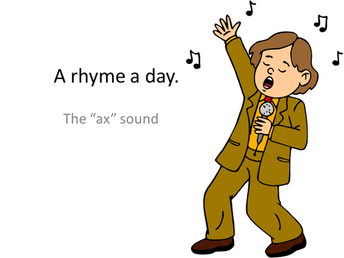 Animated rhyme  to read using the  ax sound