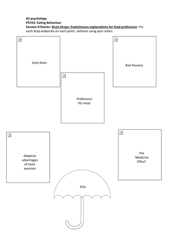 Another Food preferences starter