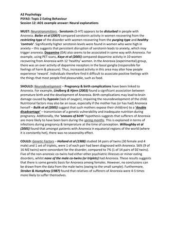 Neural Explanations AO1 answer