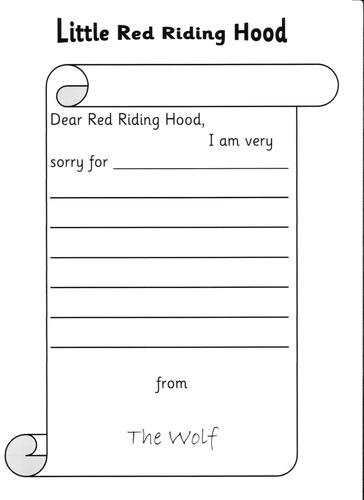 Letter to Red Riding Hood | Teaching Resources