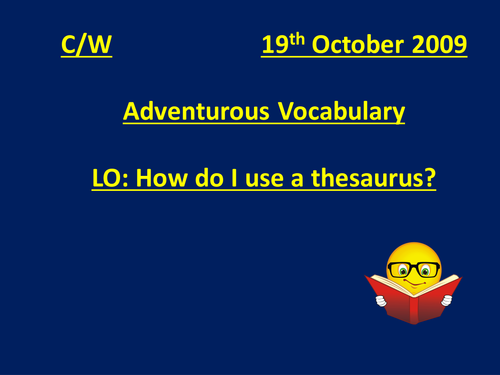 Adventurous vocabulary