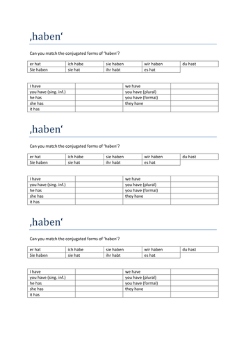 haben match up