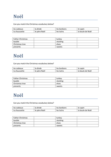 Noel match up