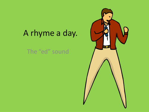 Animated rhyme  to read using the  ed sound