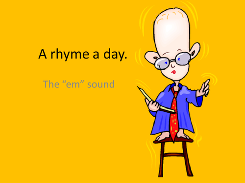 Animated rhyme  to read using the  em sound