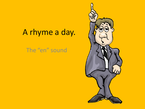 Animated rhyme  to read using the  en sound