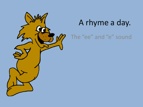 Animated rhyme  to read using the  eesound