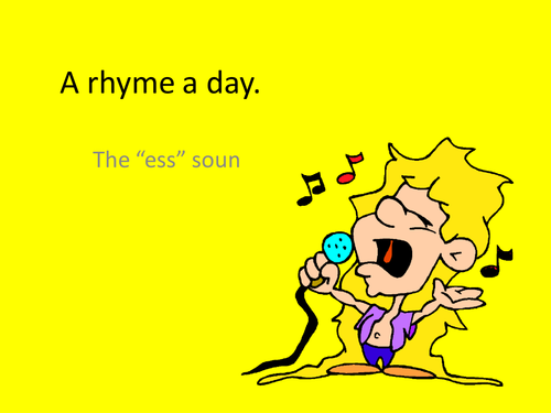 Rhyme  to read using the  ess sound