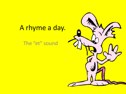 Animated rhyme  to read using e and t