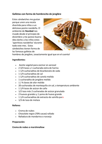 Recipe - Reading Comprehension | Teaching Resources