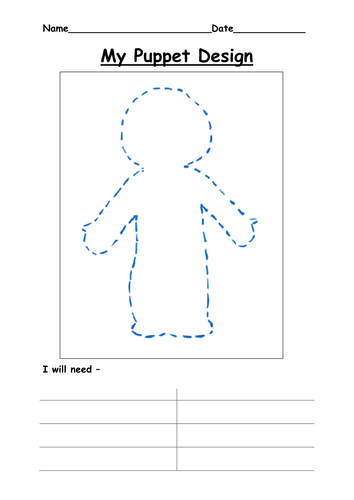 Puppet design sheet and template | Teaching Resources