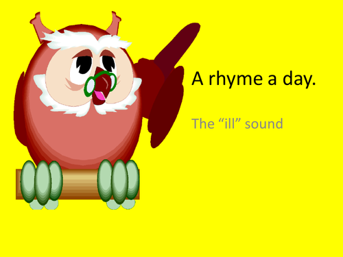 Animated rhyme  to read using  i and ll