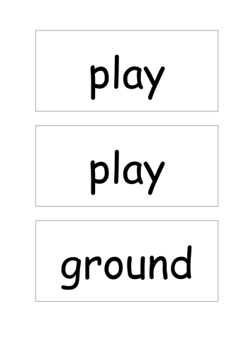 Compound words matching cards (basic) | Teaching Resources