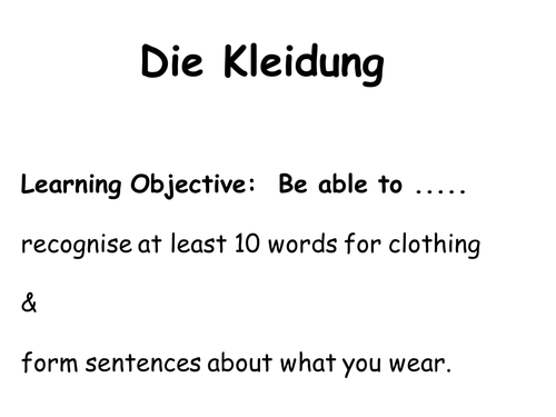 Logo 2 module 6:  Die Kleidung
