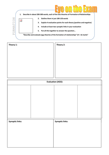 Eye on the Exam - Relationships 1