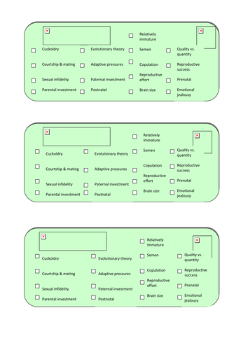 parental Investment Bingo