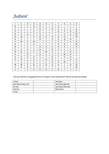 haben wordsearch