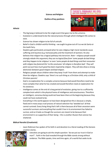 Science and religion