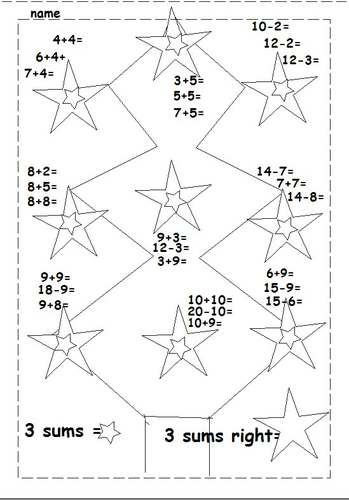 Christmas maths . Add and subtract to 20