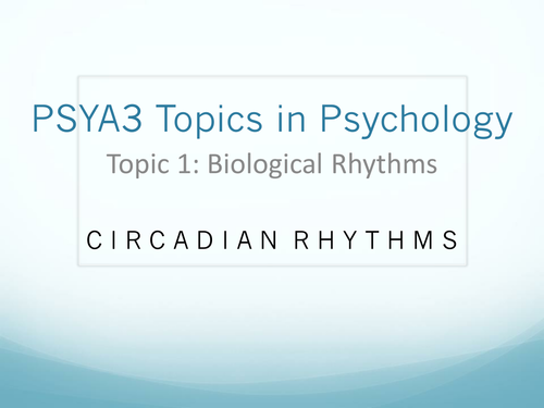 Circadian Rhythms