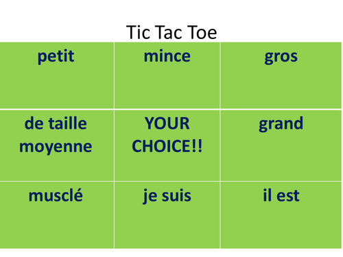 Physical description noughts and crosses