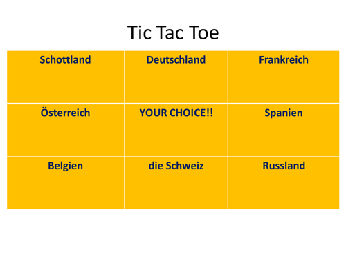 die Laender noughts and crosses