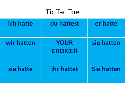 'to have' imperfect tense OX