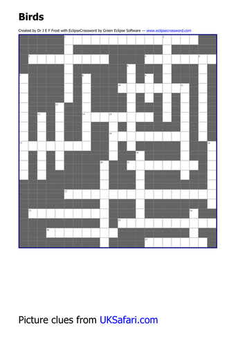 Birds crossword