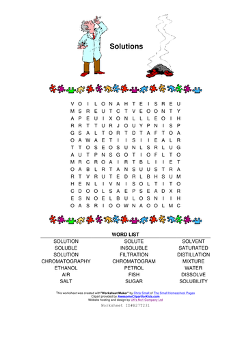 solutions wordsearch