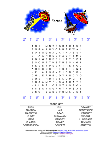 Forces wordsearch