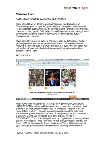 Chwaraeon, hamdden a thwristiaeth