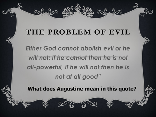 The Problem of Evil - quote - starter activity