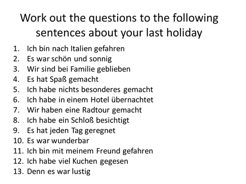 What are the questions