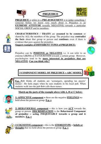 Coursework prejudice 06 image