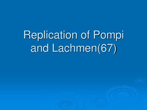 Pompi and Lachmen Study