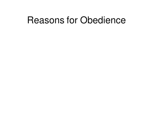 Power point on obedience