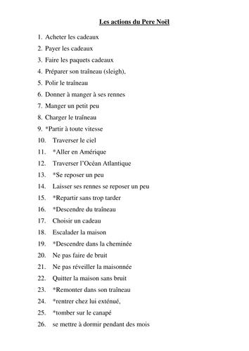 Actions - Pere Noel