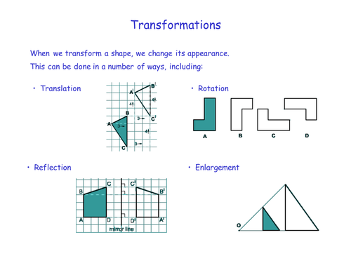 Level 5 - Transformations | Teaching Resources