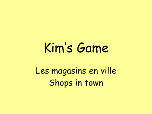 Kim's Game