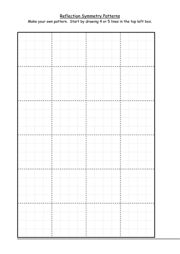 Worksheet - Reflection Patterns blank