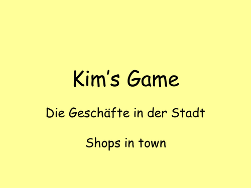 Kim's Game