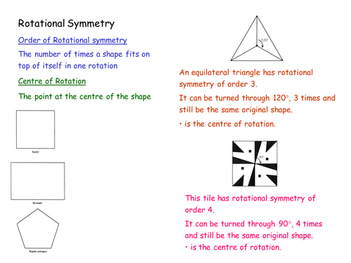 GCSE Maths: Rotational Symmetry lesson resources