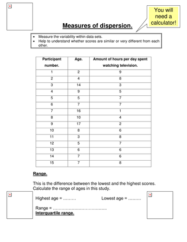 Dispersion and Research Methods