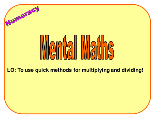 Maths KS3: Numeracy for Y9 resources