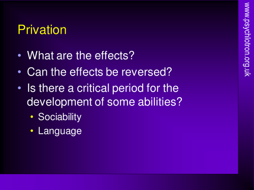Privation of Attachment