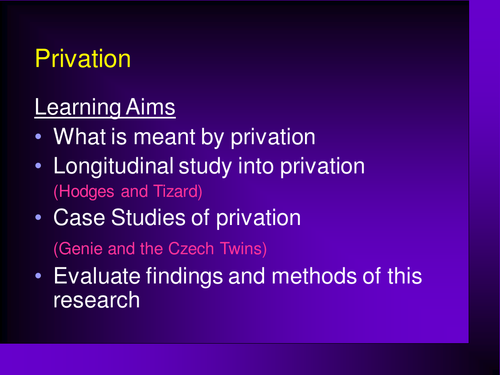 Power point on Privation